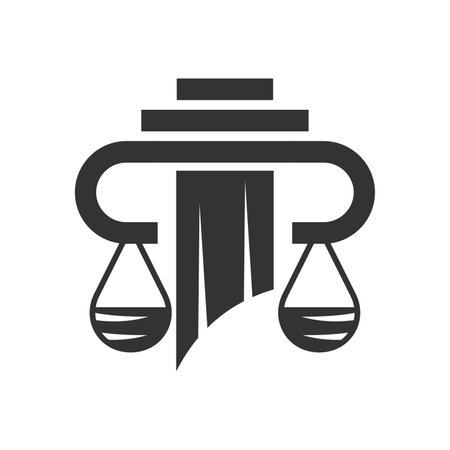 law logo template. Icon Illustration Brand Identity. Isolated and flat illustration. Vector graphicのイラスト素材