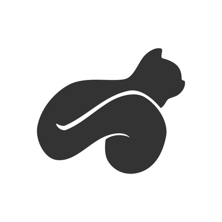cat logo template. Icon Illustration Brand Identity. Isolated and flat illustration. Vector graphicのイラスト素材