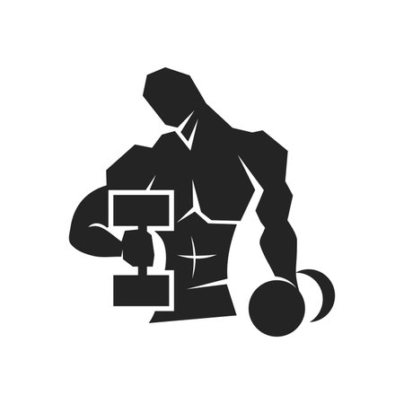 fitness logo template. Icon Illustration Brand Identity. Isolated and flat illustration. Vector graphicのイラスト素材