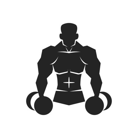 fitness logo template. Icon Illustration Brand Identity. Isolated and flat illustration. Vector graphicのイラスト素材