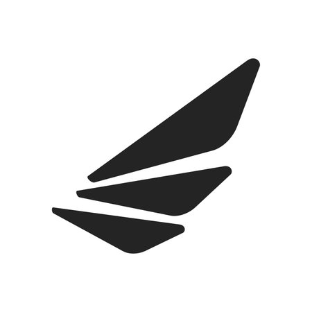 wing logo template. Icon Illustration Brand Identity. Isolated and flat illustration. Vector graphicのイラスト素材
