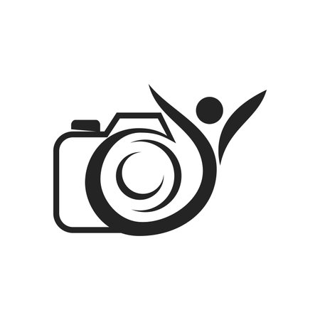 photography logo template. Icon Illustration Brand Identity. Isolated and flat illustration. Vector graphicのイラスト素材