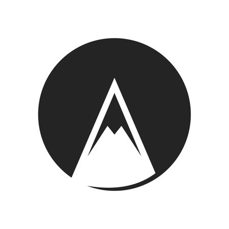 mountain logo template. Icon Illustration Brand Identity. Isolated and flat illustration. Vector graphicのイラスト素材