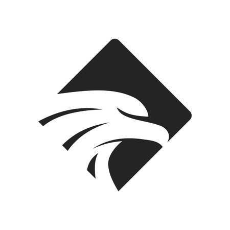 falcon logo template. Icon Illustration Brand Identity. Isolated and flat illustration. Vector graphicのイラスト素材