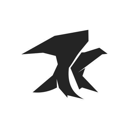 falcon logo template. Icon Illustration Brand Identity. Isolated and flat illustration. Vector graphicのイラスト素材
