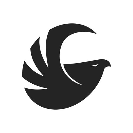 hawk logo template. Icon Illustration Brand Identity. Isolated and flat illustration. Vector graphicのイラスト素材