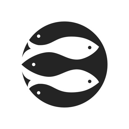 fish logo template. Icon Illustration Brand Identity. Isolated and flat illustration. Vector graphicのイラスト素材