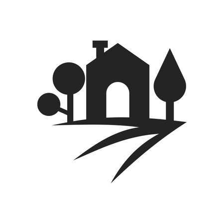 property logo template. Icon Illustration Brand Identity. Isolated and flat illustration. Vector graphicのイラスト素材