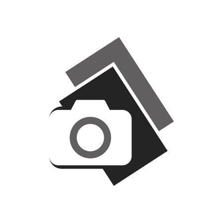 photography logo template. Icon Illustration Brand Identity. Isolated and flat illustration. Vector graphicのイラスト素材