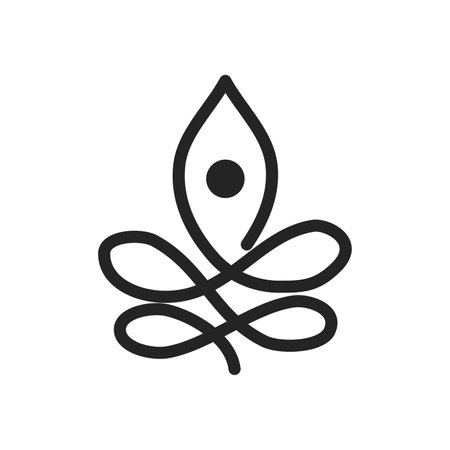 yoga logo template Isolated. Brand Identity. Icon Abstract Vector graphicのイラスト素材