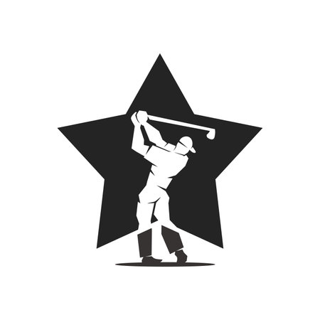 golf club logo template Isolated. Brand Identity. Icon Abstract Vector graphicのイラスト素材