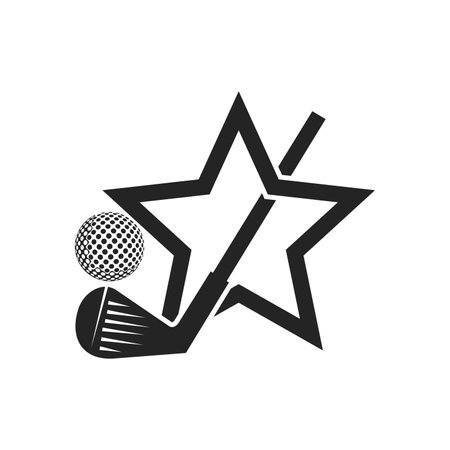 golf club logo template Isolated. Brand Identity. Icon Abstract Vector graphicのイラスト素材