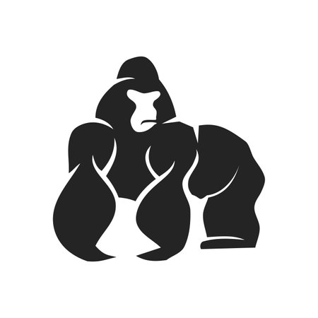 Gorilla Logo template Isolated. Brand Identity. Icon Abstract Vector graphicのイラスト素材
