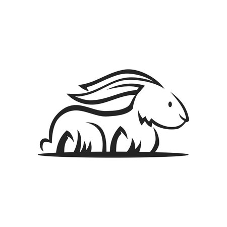 rabbit logo template Isolated. Brand Identity. Icon Abstract Vector graphicのイラスト素材