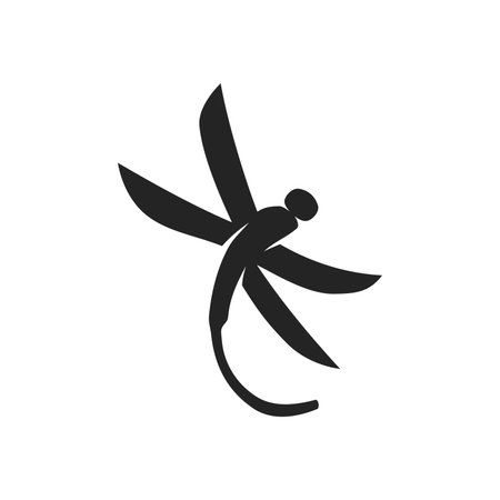 dragonfly  template Isolated. Brand Identity. Icon Abstract Vector graphicのイラスト素材