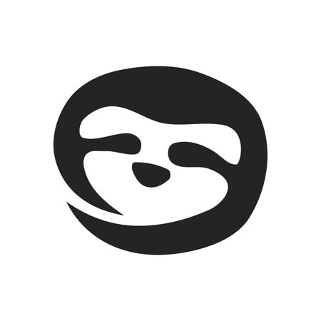 sloth logo template Isolated. Brand Identity. Icon Abstract Vector graphicのイラスト素材
