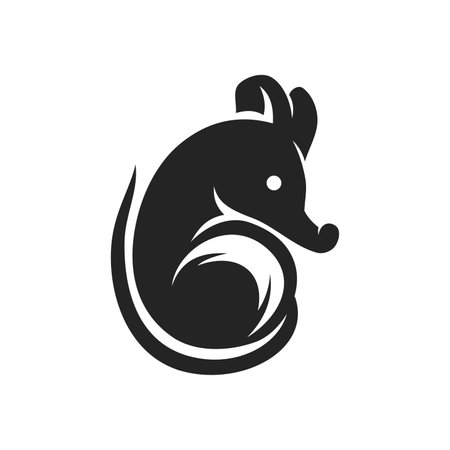 Rat Logo template Isolated. Brand Identity. Icon Abstract Vector graphicのイラスト素材