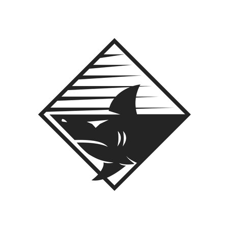 shark logo template Isolated. Brand Identity. Icon Abstract Vector graphicのイラスト素材