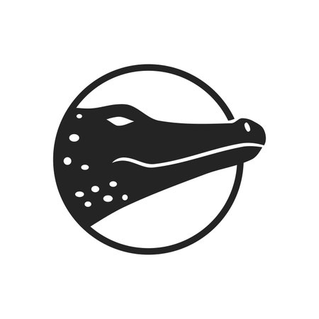 crocodile logo template Isolated. Brand Identity. Icon Abstract Vector graphicのイラスト素材