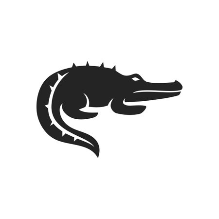 crocodile logo template Isolated. Brand Identity. Icon Abstract Vector graphicのイラスト素材