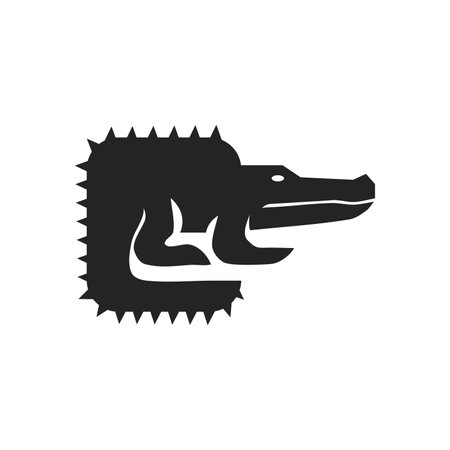 crocodile logo template Isolated. Brand Identity. Icon Abstract Vector graphicのイラスト素材