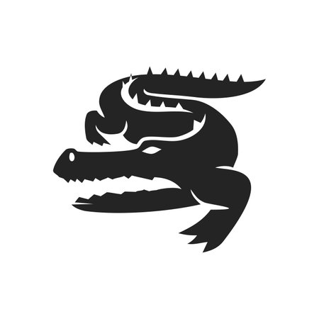 crocodile logo template Isolated. Brand Identity. Icon Abstract Vector graphicのイラスト素材