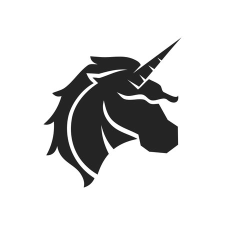 Unicorn logo template Isolated. Brand Identity. Icon Abstract Vector graphicのイラスト素材