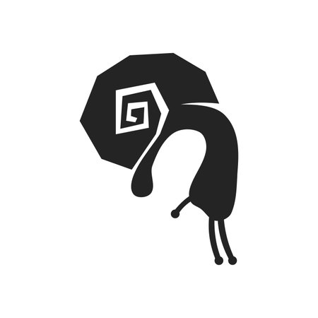 Snail logo template Isolated. Brand Identity. Icon Abstract Vector graphicのイラスト素材