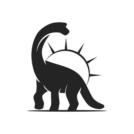 Brachiosaurus logo template Isolated. Brand Identity. Icon Abstract Vector graphicのイラスト素材