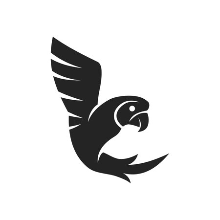 Parrot Logo template Isolated. Brand Identity. Icon Abstract Vector graphicのイラスト素材
