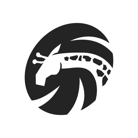 Giraffe logo template Isolated. Brand Identity. Icon Abstract Vector graphicのイラスト素材