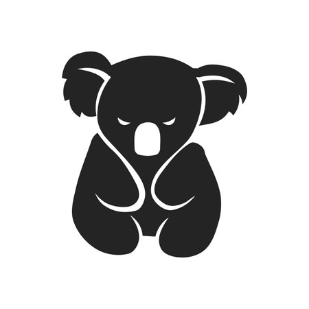 Koala Logo template Isolated. Brand Identity. Icon Abstract Vector graphicのイラスト素材