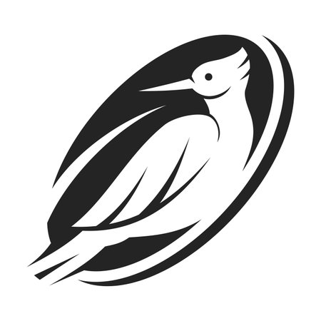 Woodpecker Logo template Isolated. Brand Identity. Icon Abstract Vector graphicのイラスト素材