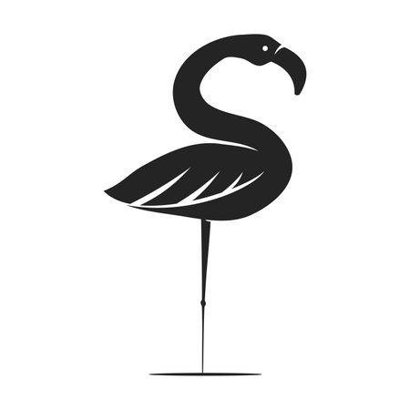 Flamingo Logo template Isolated. Brand Identity. Icon Abstract Vector graphicのイラスト素材