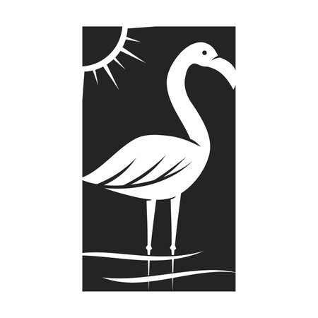 Flamingo Logo template Isolated. Brand Identity. Icon Abstract Vector graphicのイラスト素材