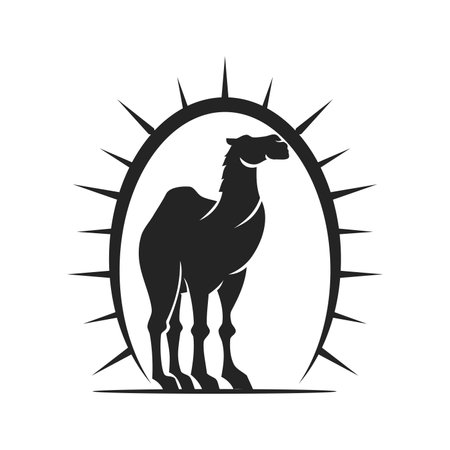 Camel Logo template Isolated. Brand Identity. Icon Abstract Vector graphicのイラスト素材