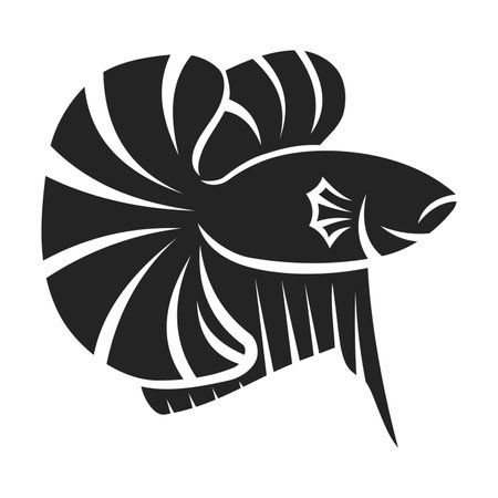 Betta fish Logo template Isolated. Brand Identity. Icon Abstract Vector graphicのイラスト素材