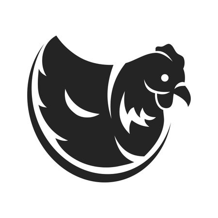 Hen Logo template Isolated. Brand Identity. Icon Abstract Vector graphicのイラスト素材