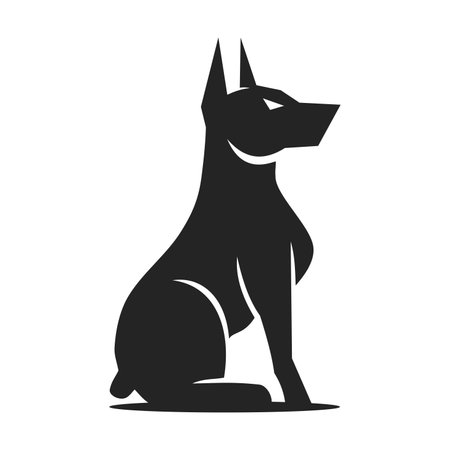 Doberman Logo template Isolated. Brand Identity. Icon Abstract Vector graphicのイラスト素材