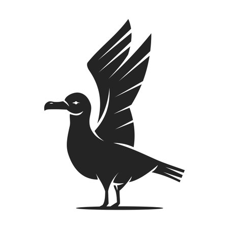 Seagull logo template Isolated. Brand Identity. Icon Abstract Vector graphicのイラスト素材