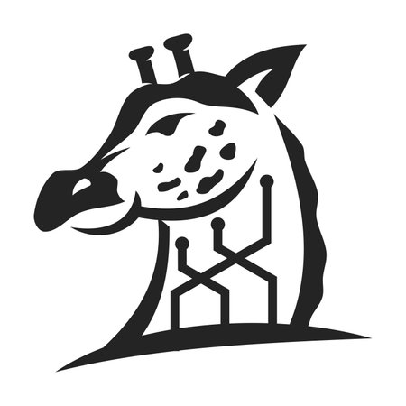 Giraffe Logo template Isolated. Brand Identity. Abstract Vector graphicのイラスト素材