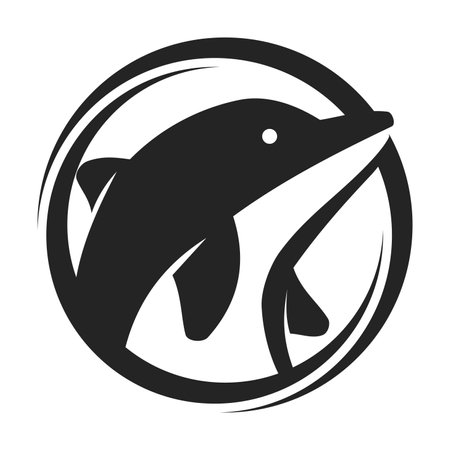 Dolphin Logo template Isolated. Brand Identity. Icon Abstract Vector graphicのイラスト素材