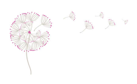 Blowing Dandelion template design vector illustrationのイラスト素材