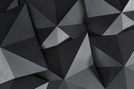 Black and white geometric shapes, grainy paper texture