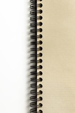 Empty pages of a sketch book, isolated on whiteの写真素材