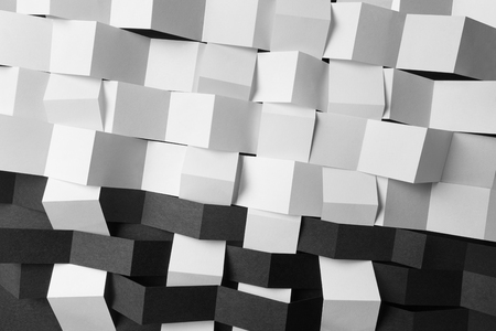 Abstract background, composition with paper stripesの写真素材