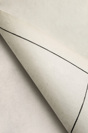 Folded sheet of old Japanese paper, backgroundの写真素材