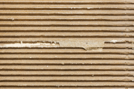 Striped old corrugated cardboard, backgroundの写真素材