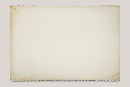 Vintage postcard isolated on gray backgroundの写真素材