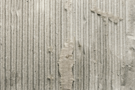 Gray striped old corrugated cardboard, backgroundの写真素材